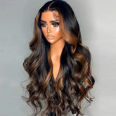 Perruque Brésilienne Body Wave HD Lace Highlight 1B30
