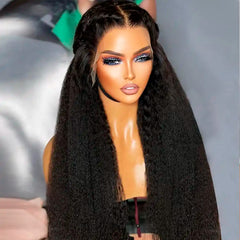 Perruque Brésilienne Kinky Straight HD Lace  – Cheveux Humains 100 %, Effet Naturel